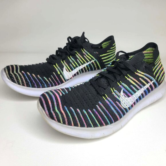 Nike Free Run Flyknit Running Shoe Blue Lagoon Men\'s 12 ~ Model #8310670-003